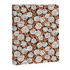 Blooming Abstract White and Orange Allium Flowers on Black Canvas Print Gallery Image 6