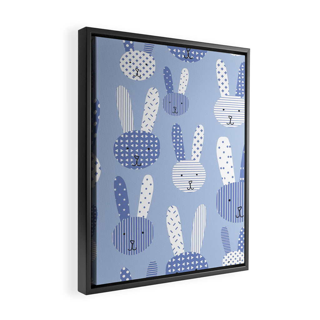 Blue Bunny Framed Canvas Print Gallery Image 2