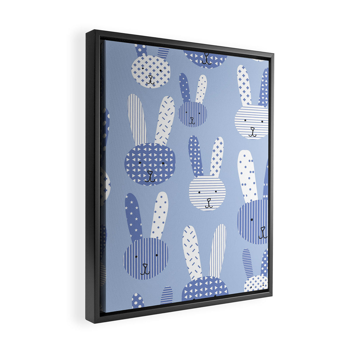 Blue Bunny Framed Canvas Print Gallery Image 2