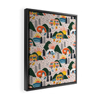 Camping Vacation Pattern Framed Canvas Print Gallery Image 2