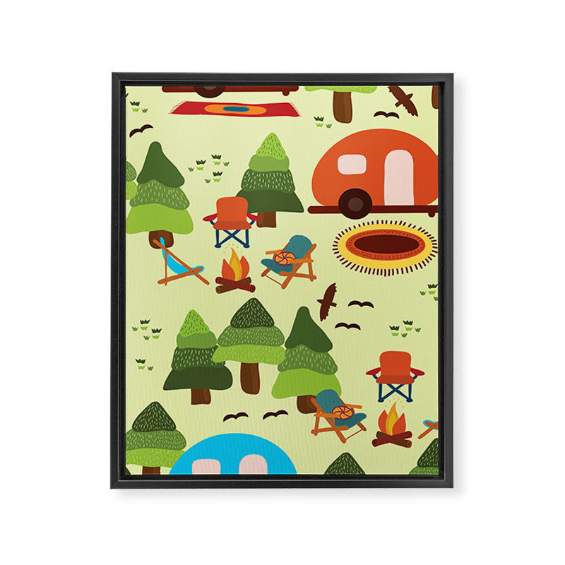 Caravan Campground Vacation Framed Canvas Print Gallery Image 8