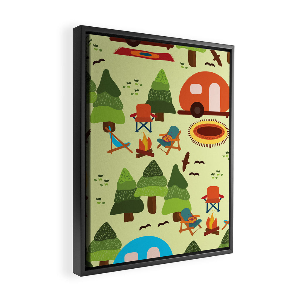 Caravan Campground Vacation Framed Canvas Print Gallery Image 2