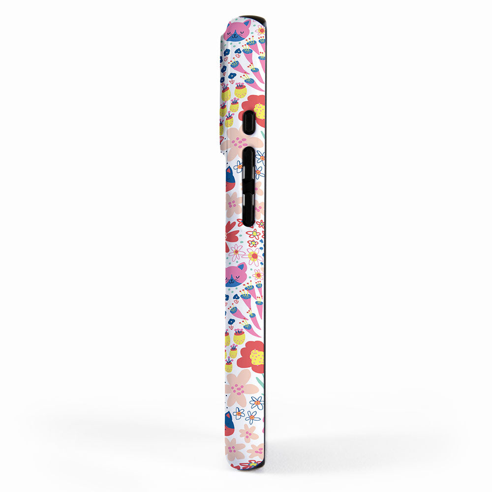 Cats Between Flowers iPhone Case Gallery Image 2