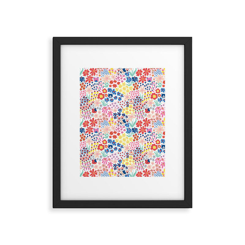 Cats Between Flowers Framed Art Print Gallery Image 6