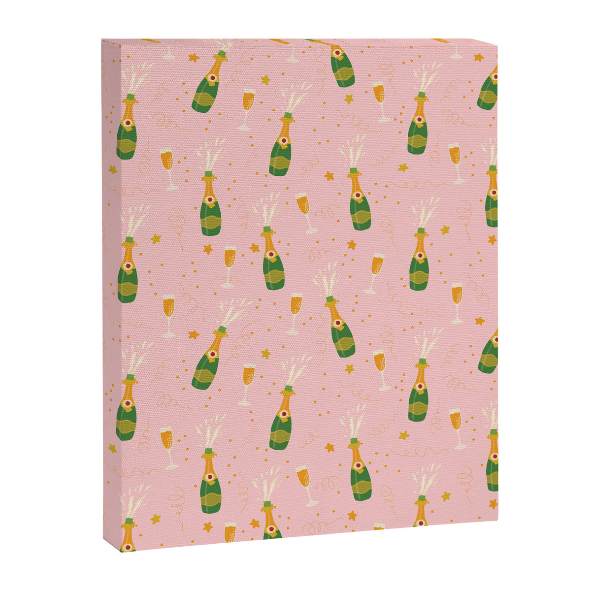Champagne Bottles Pink Canvas Print Gallery Image 8