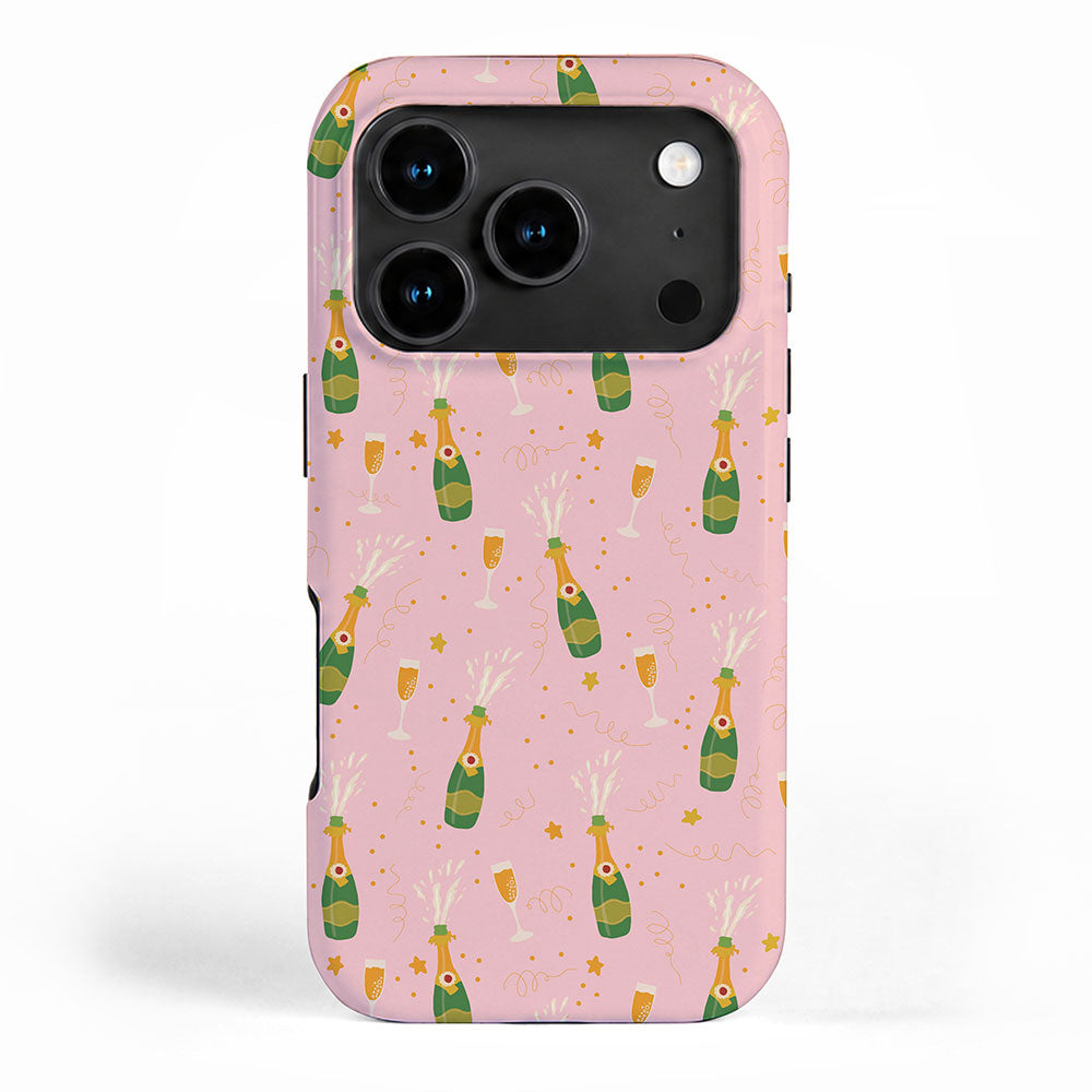 Champagne Bottles Pink iPhone Case Gallery Image 1