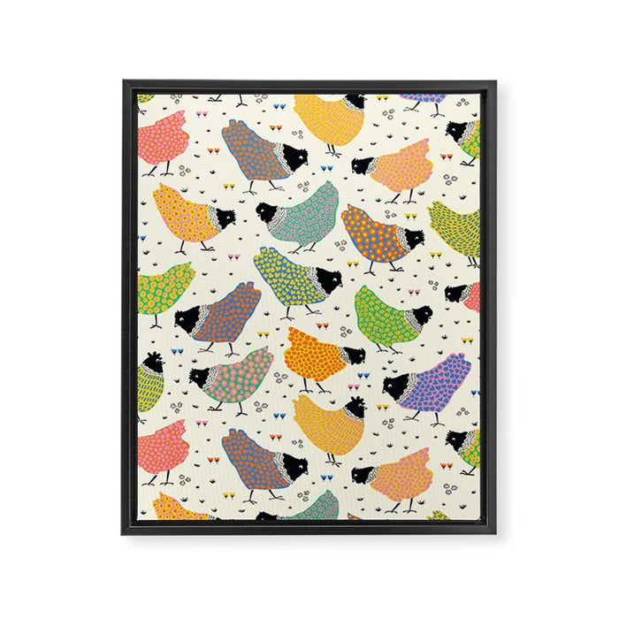 Chicken Farm Framed Canvas Print Gallery Image 1