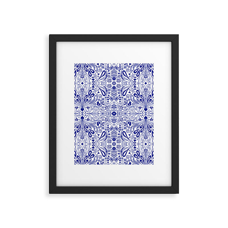 Chinoiserie Folk Seamless Pattern Framed Art Print Gallery Image 6