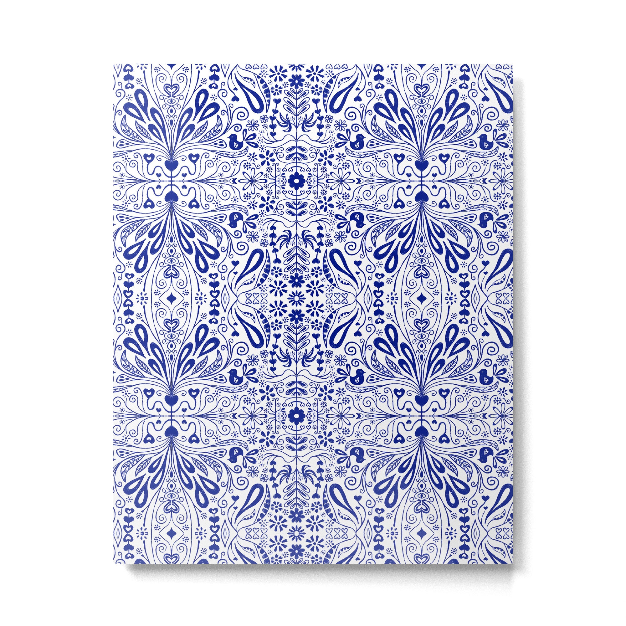 Chinoiserie Scandinavian Folk Art Metal Print Gallery Image 6