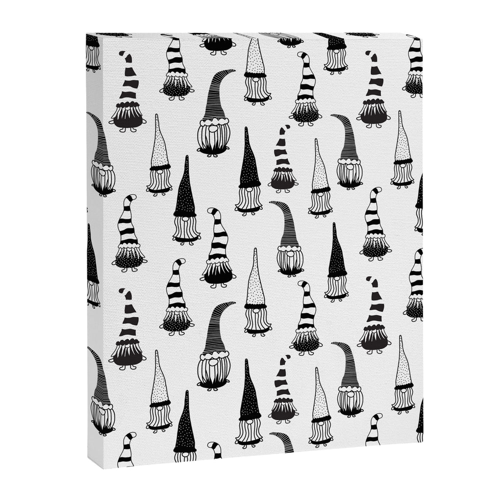 Christmas Gnomes Black White Canvas Print Gallery Image 8