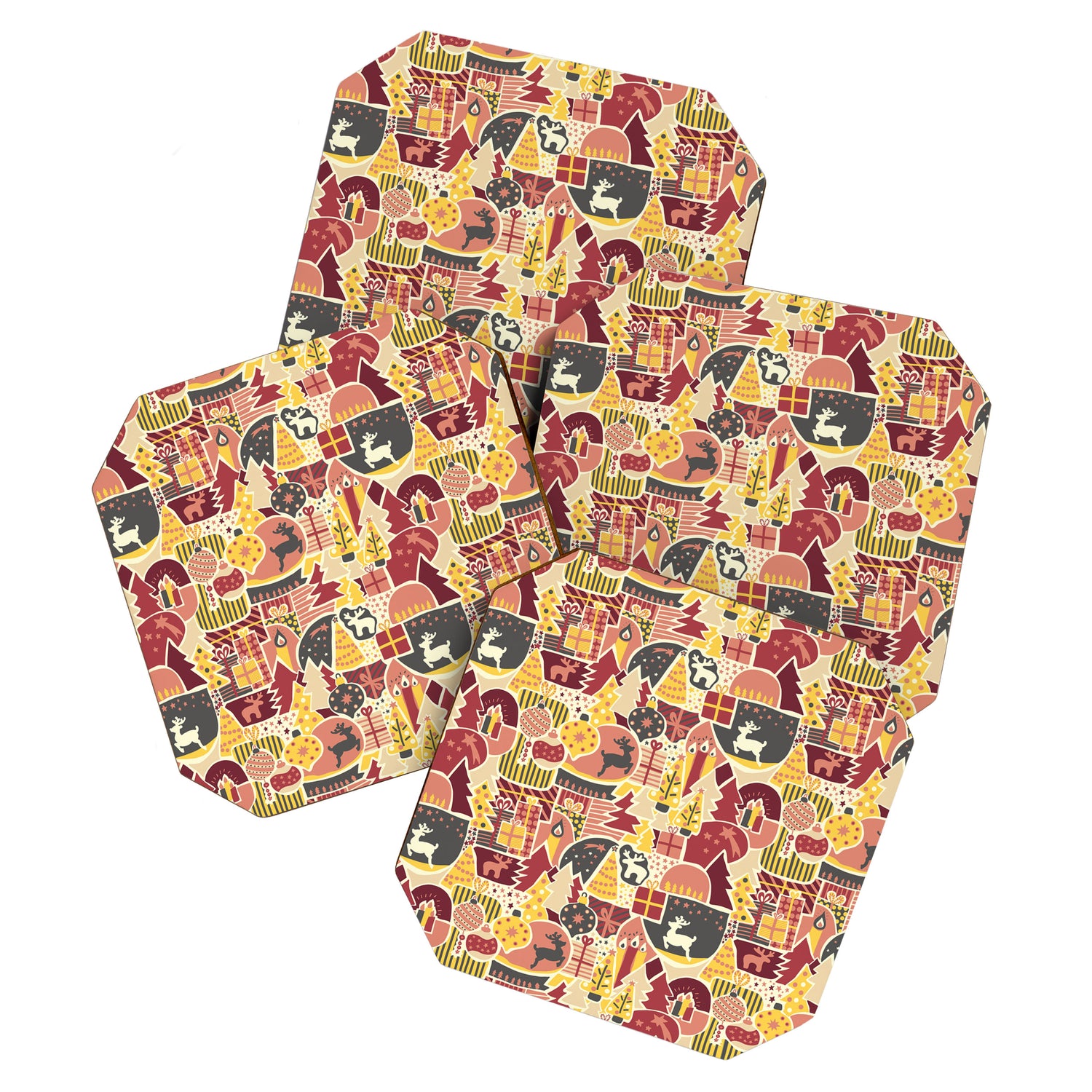 Christmas Holiday Collage Coaster Gallery Image 1