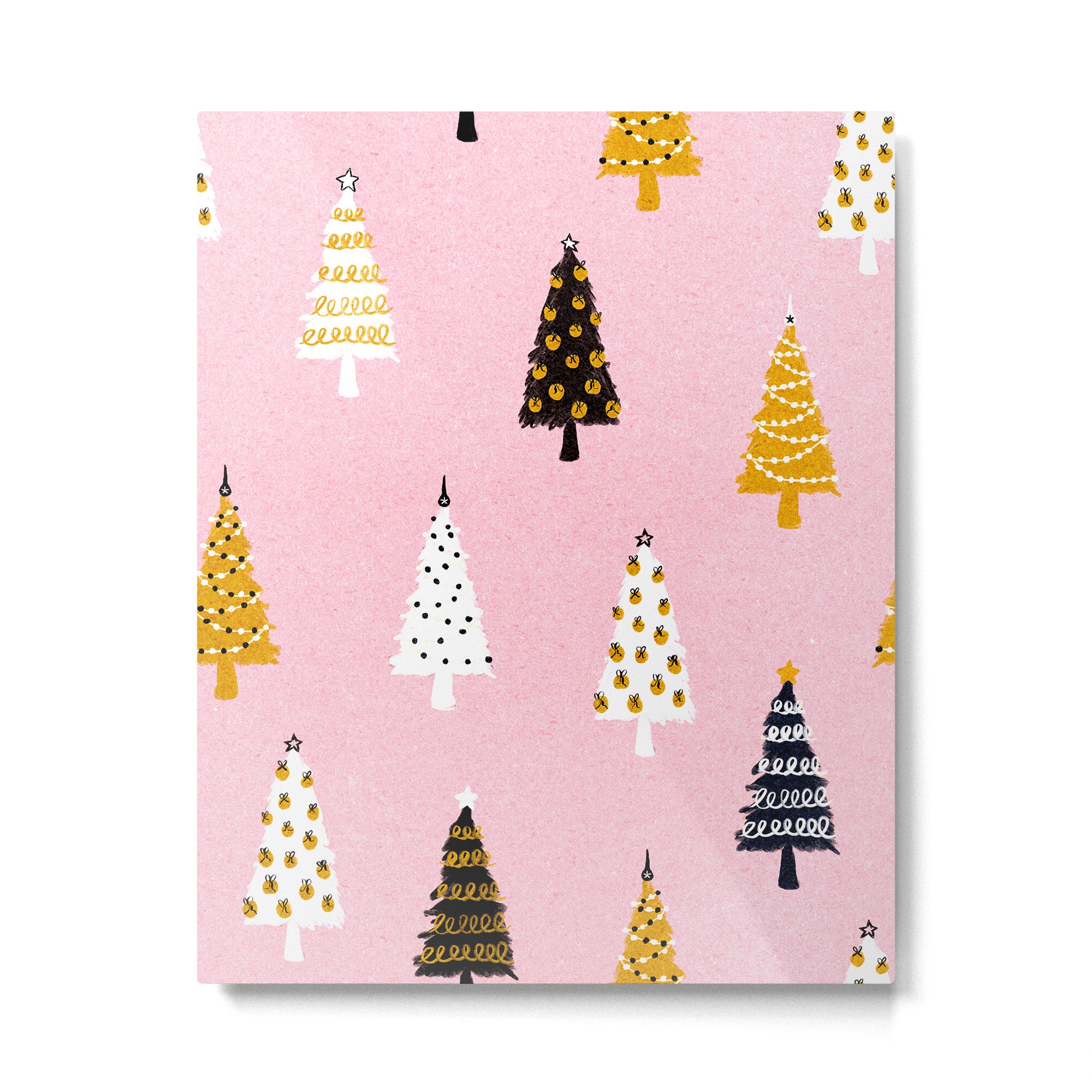 Christmas Trees Modern Pink Pattern #pinkchristmas #christmaspattern Metal Print Gallery Image 6