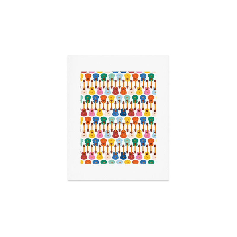 Colorful Guitars Art Print Gallery Image 1