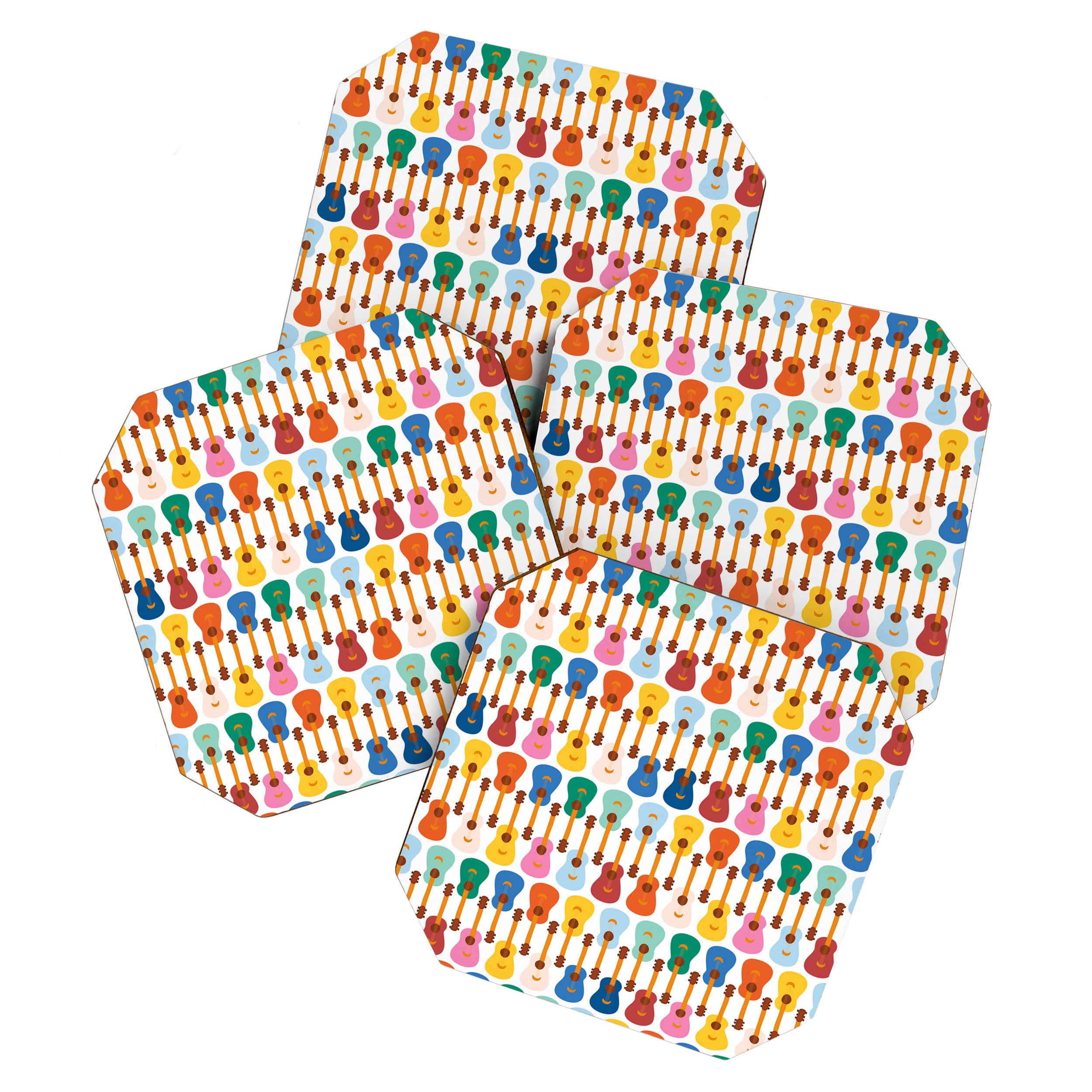 Colorful Guitars Coaster Gallery Image 1