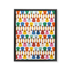 Colorful Guitars Framed Canvas Print Gallery Image 8