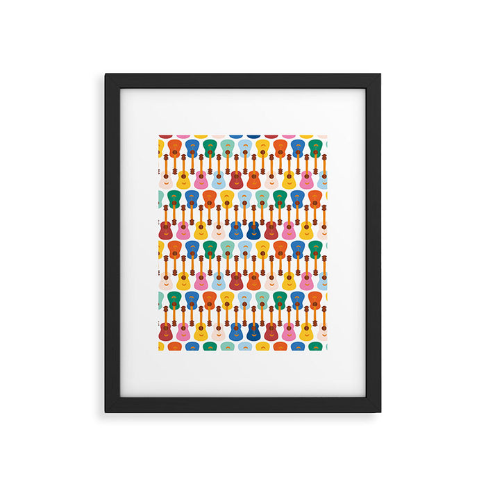Colorful Guitars Framed Art Print Gallery Image 1