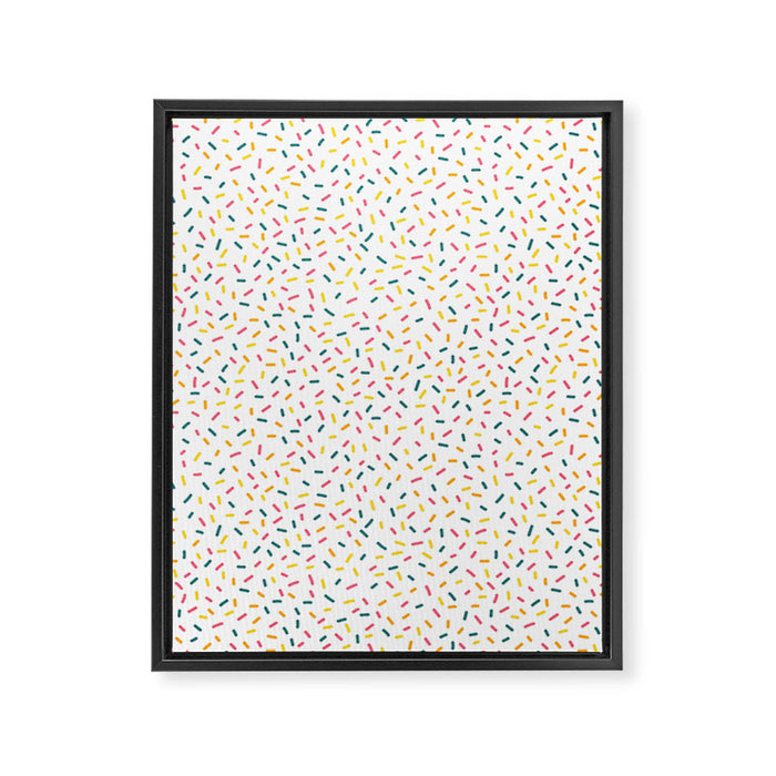 Colorful Party Sprinkles Framed Canvas Print Gallery Image 1