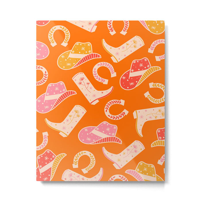 Cowgirl Pattern #cowgirl #cowgirlpattern Metal Print Gallery Image 1