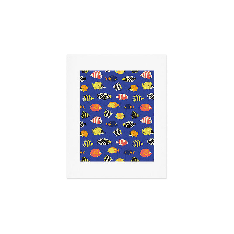 Exotic School Of Reef Fish Art Print Gallery Image 1