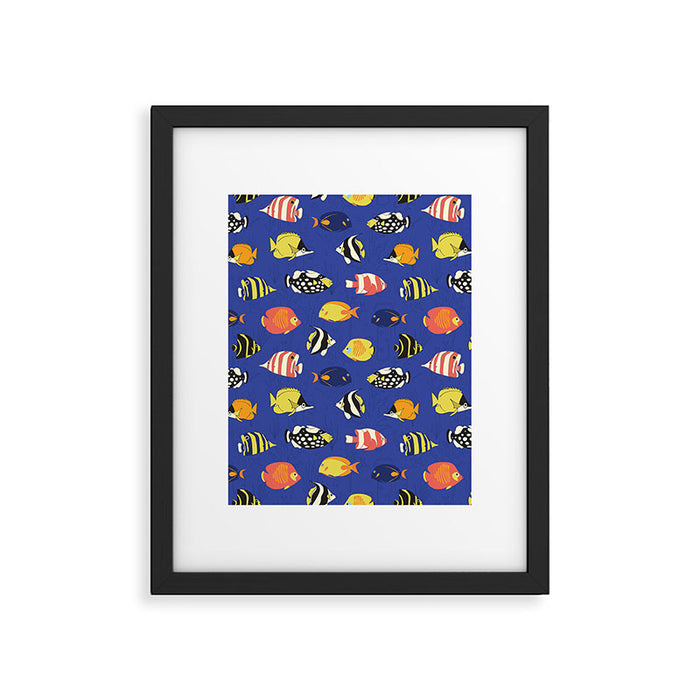 Exotic School Of Reef Fish Framed Art Print Gallery Image 1