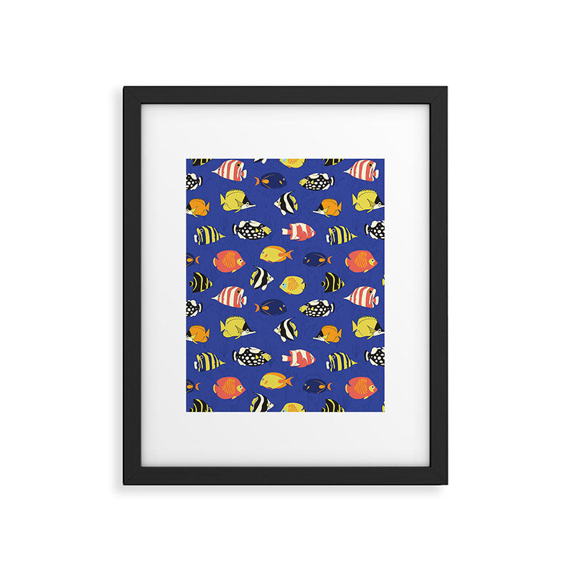 Exotic School Of Reef Fish Framed Art Print Gallery Image 6