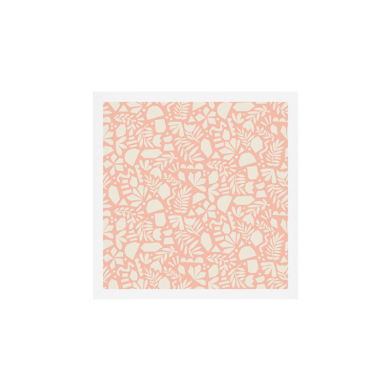 Flower Collage Peach Pink White Art Print Gallery Image 1