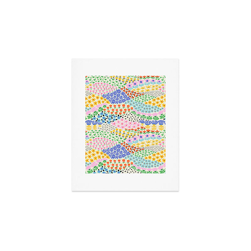 Flower Field Collage Art Print Gallery Image 1