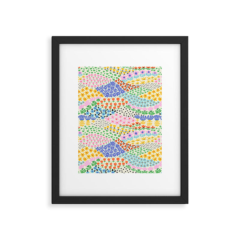 Flower Field Collage Framed Art Print Gallery Image 6