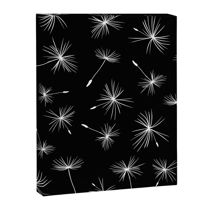 Flying Dandelions Black White Canvas Print Gallery Image 1