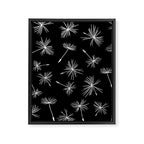 Flying Dandelions Black White Framed Canvas Print Gallery Image 8