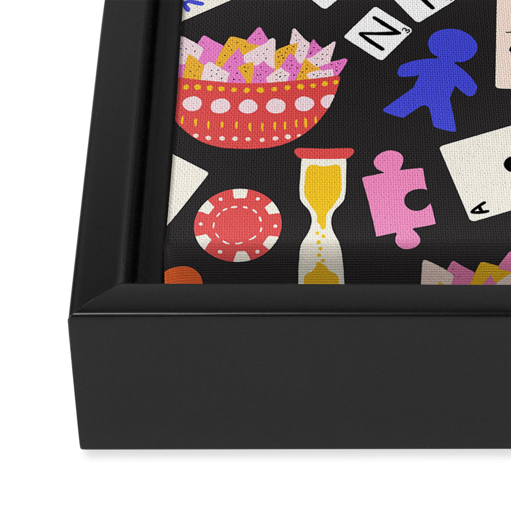 Game Night Fun Framed Canvas Print Gallery Image 3