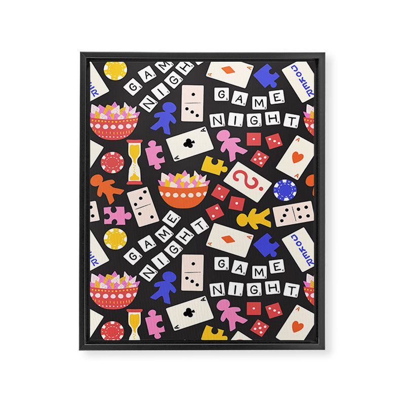 Game Night Fun Framed Canvas Print Gallery Image 8