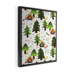 Glamping between trees. Campnight. Framed Canvas Print Gallery Image 2