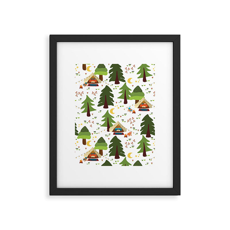 Glamping between trees. Campnight. Framed Art Print Gallery Image 6
