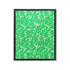 Green Palm Leaves Pattern Framed Canvas Print Gallery Image 8