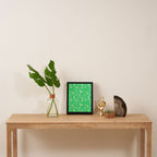 Green Palm Leaves Pattern Framed Canvas Print Gallery Image 4