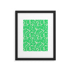 Green Palm Leaves Pattern Framed Art Print Gallery Image 6