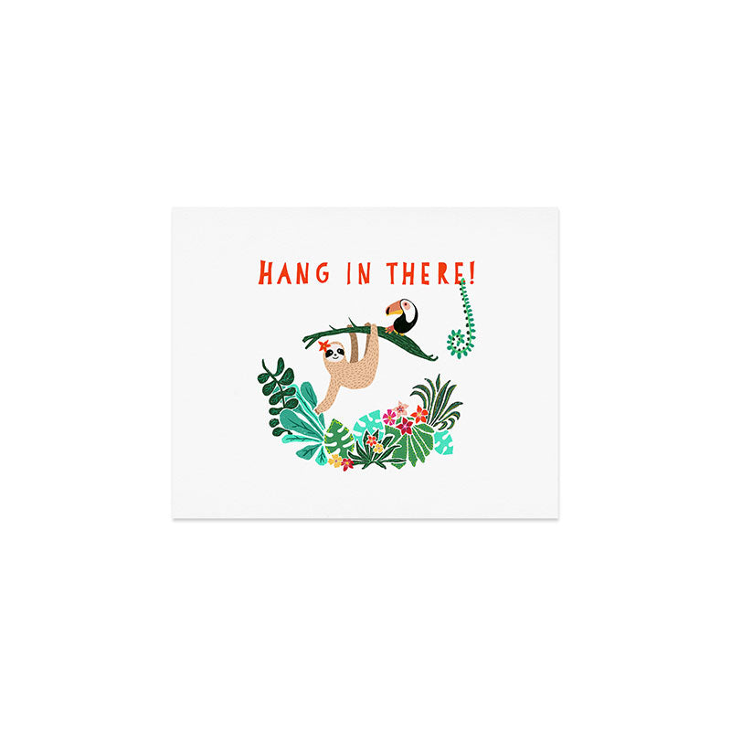 Hang in there! - Sloth Art Print Gallery Image 1