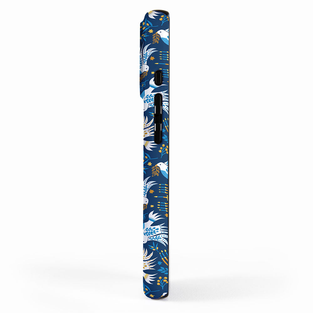 Hanukkah Blue Pattern iPhone Case Gallery Image 2