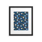 Hanukkah Blue Pattern Framed Art Print Gallery Image 6