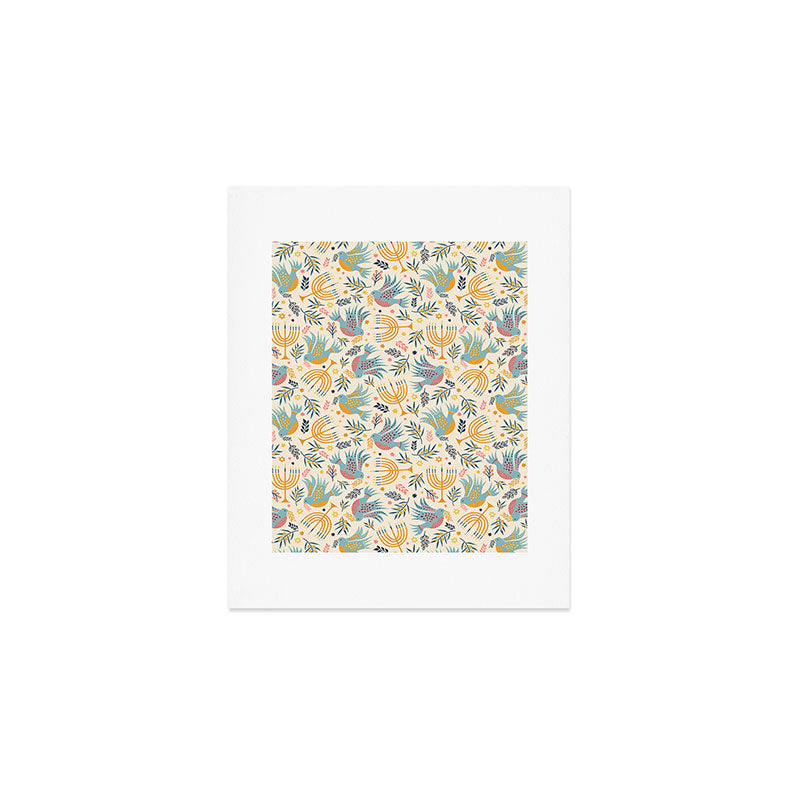 Hanukkah Modern Pattern Art Print Gallery Image 1