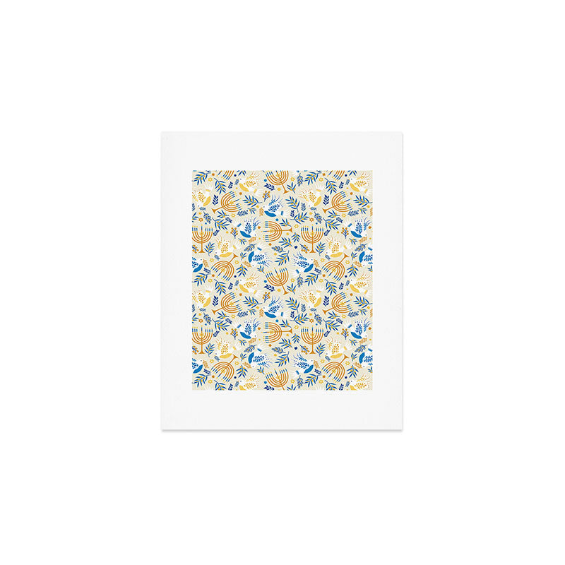 Hanukkah Pattern Art Print Gallery Image 1
