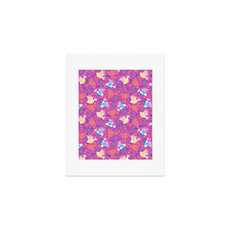 Hanukkah Pink Pattern Art Print Gallery Image 1
