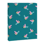 Happy Little Humming Birds on Dark Teal Canvas Print Gallery Image 6