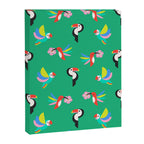 Happy Tropical Jungle Birds Toucan Hummingbird Parrot Green Canvas Print Gallery Image 8