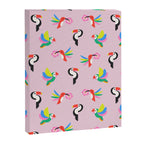 Happy Tropical Jungle Birds Toucan Hummingbird Parrot Pink Canvas Print Gallery Image 8