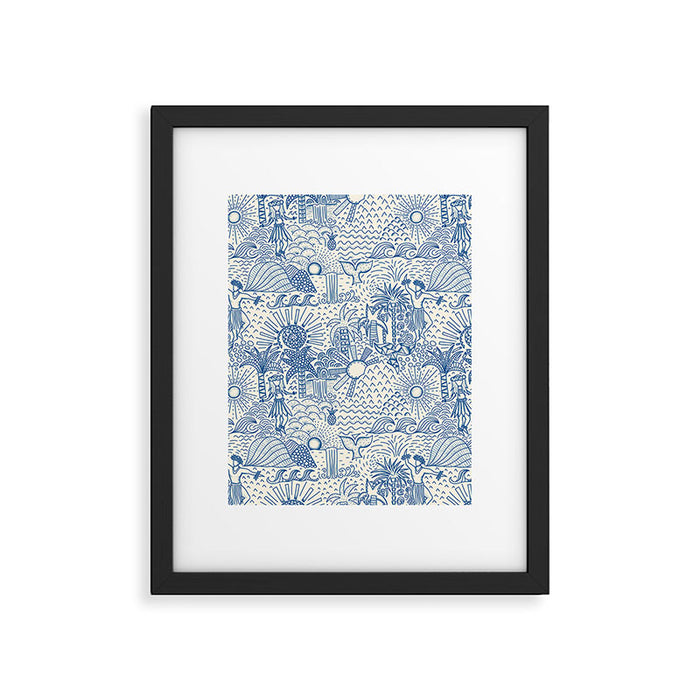 Hawaiian Toile Framed Art Print Gallery Image 1