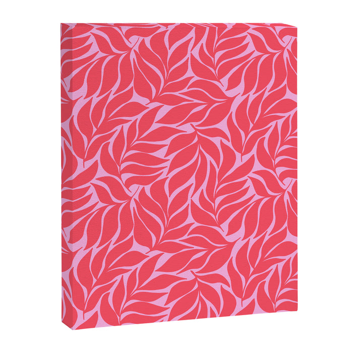 Hot Pink Tropical Palm Leaves Canvas Print Gallery Image 1