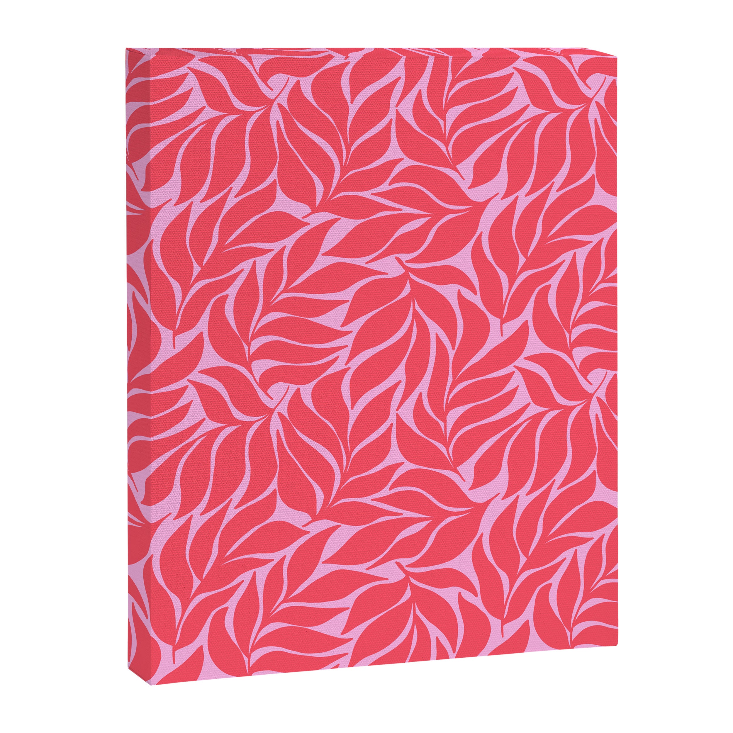 Hot Pink Tropical Palm Leaves Canvas Print Gallery Image 8