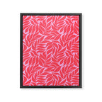 Hot Pink Tropical Palm Leaves Framed Canvas Print Gallery Image 8